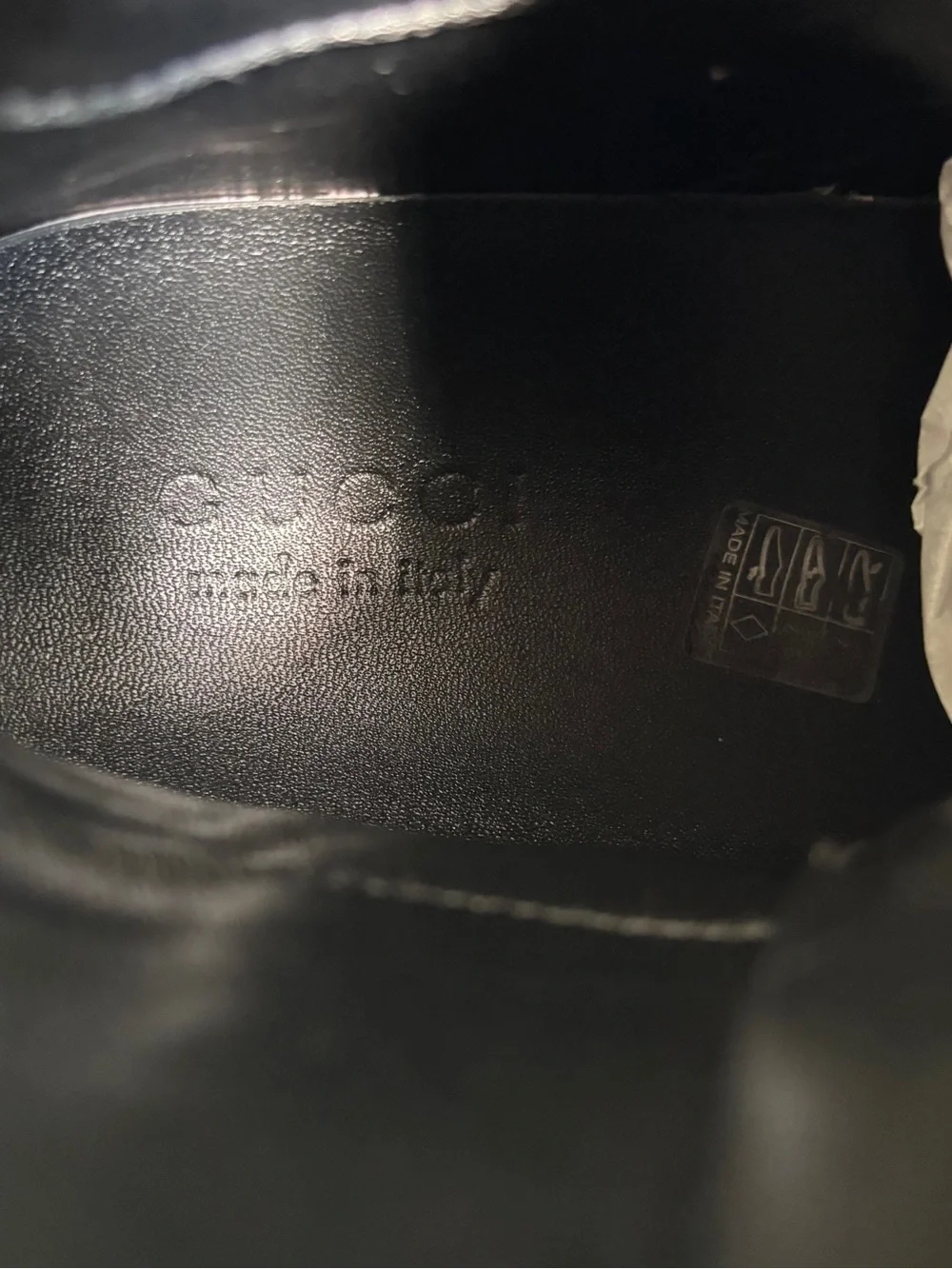 Gucci Black Leather Logo Stripe High Tops🔥